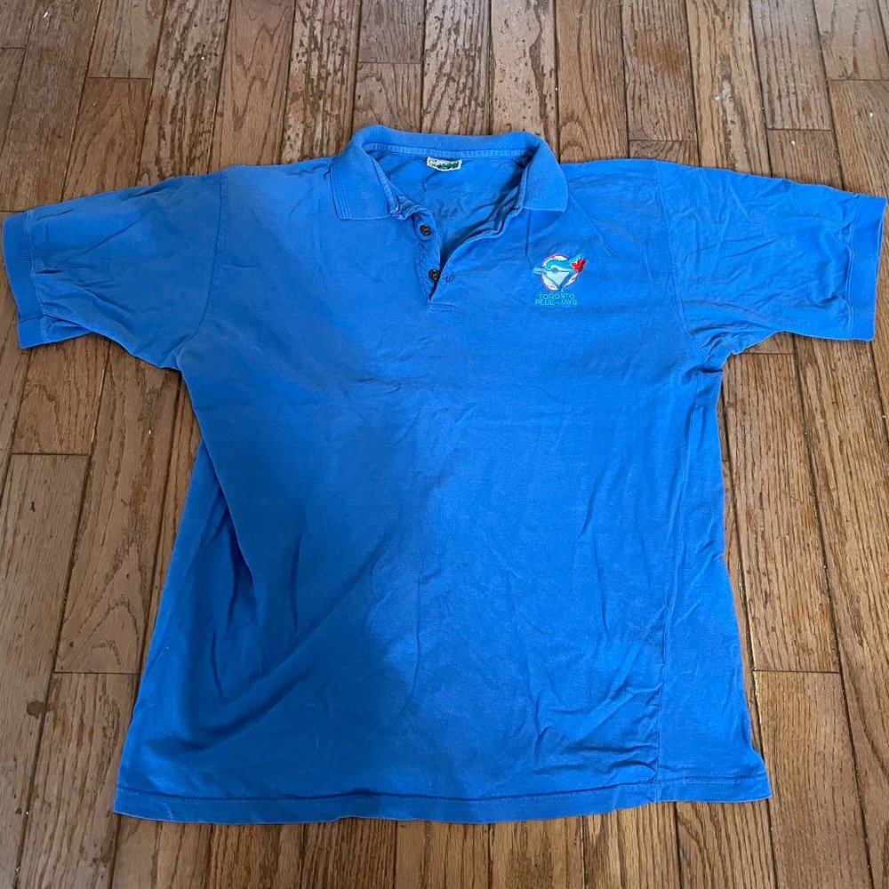 Vintage 100% Cotton Toronto Blue Jays Embroidered Polo Shirt